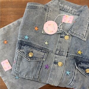 Dazzling Dreams x Zoe collab Denim Jacket  XL NWT